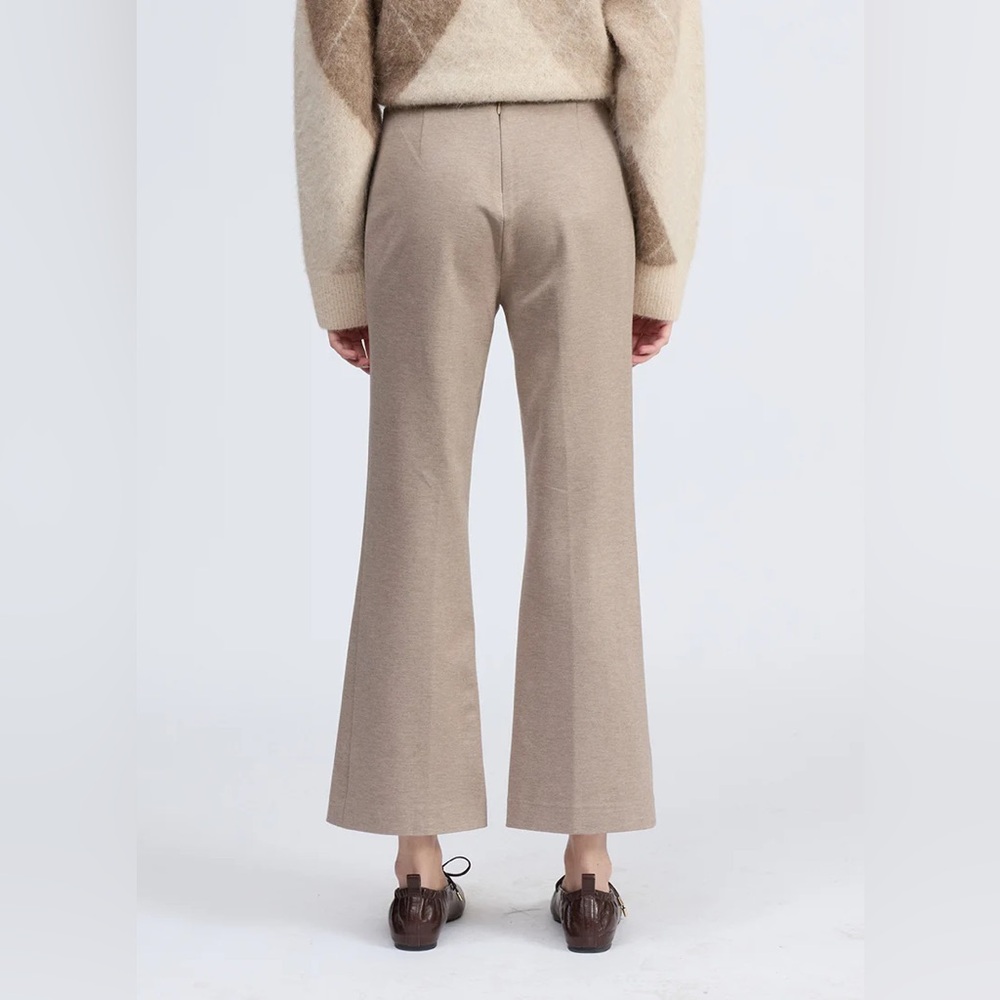 (RG-6) Rag & Bone Irina Ponte Kick Flare Pant In Heather Oatmeal - Picture 6 of 7